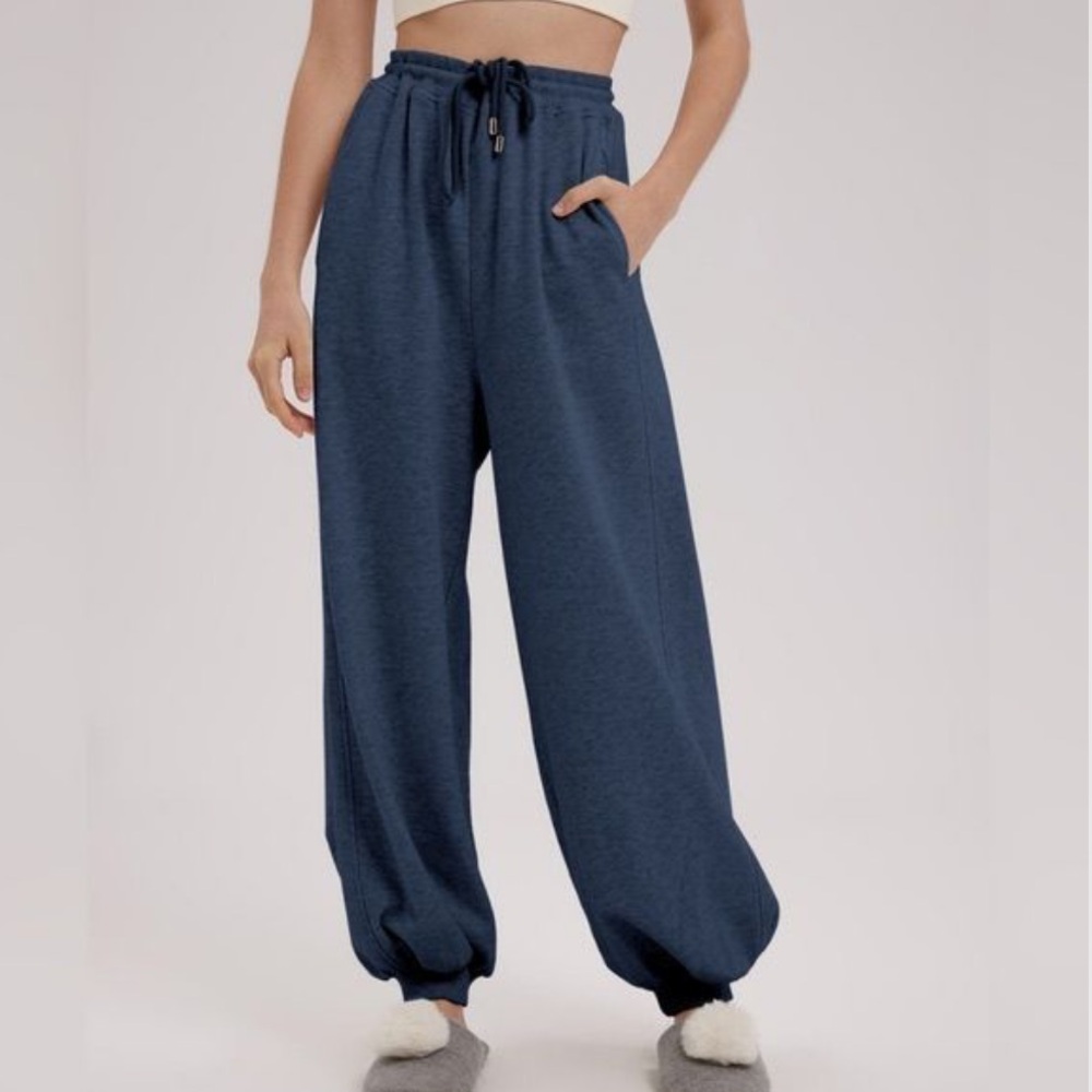 Nap Women's lounger harem style Blue Joggers pants S - Picture 1 of 12